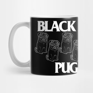 Black Pug / Punk Rock Dog Grumble Pugs Design Mug